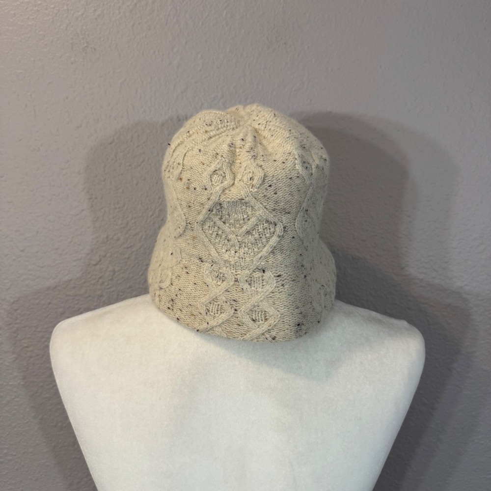 Anthropologie San Diego Hat Co Sweater Weather Cable Knit Speckled Bucket Hat